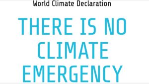cambiamento climatico There is no climate emergency