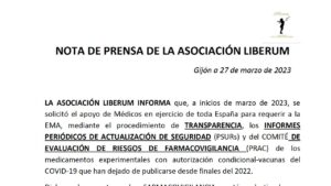 Liberum Medici spagnoli scrivono all'Ema per avere i rapporti di efficacia e sicurezza dei vaccini