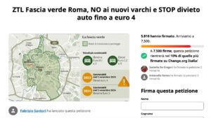 Petizione contro Ztl a Roma
