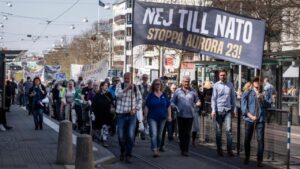 Svezia. Göteborg. Aprile 2023. Manifestazione contro l'adesione alla Nato