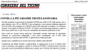 Corriere del Ticino - Covid: la più grande truffa sanitaria