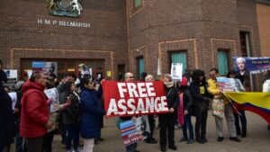 Free Julian Assange prigione di Belmarsh