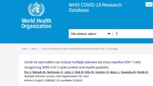 Oms vaccinazione contro il Covid può indurre sclerosi multipla