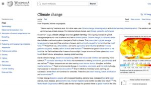 Wikipedia clima change