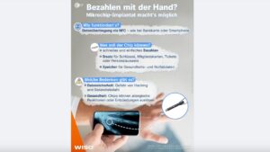 Pubblicità chip sottopelle per umani tedesca - 2023