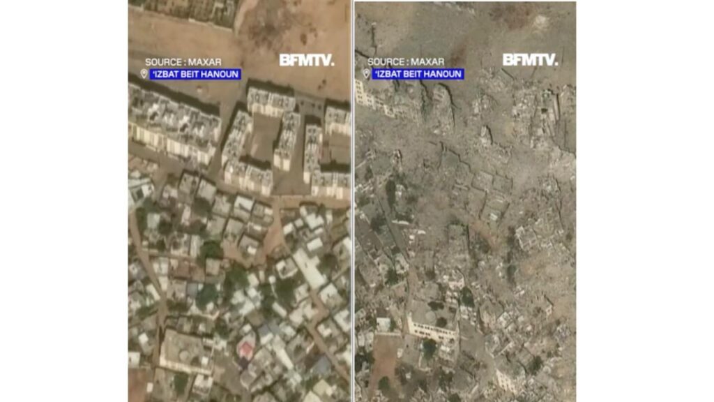 Gaza prima e dopo i bombardamenti - ottobre 2023