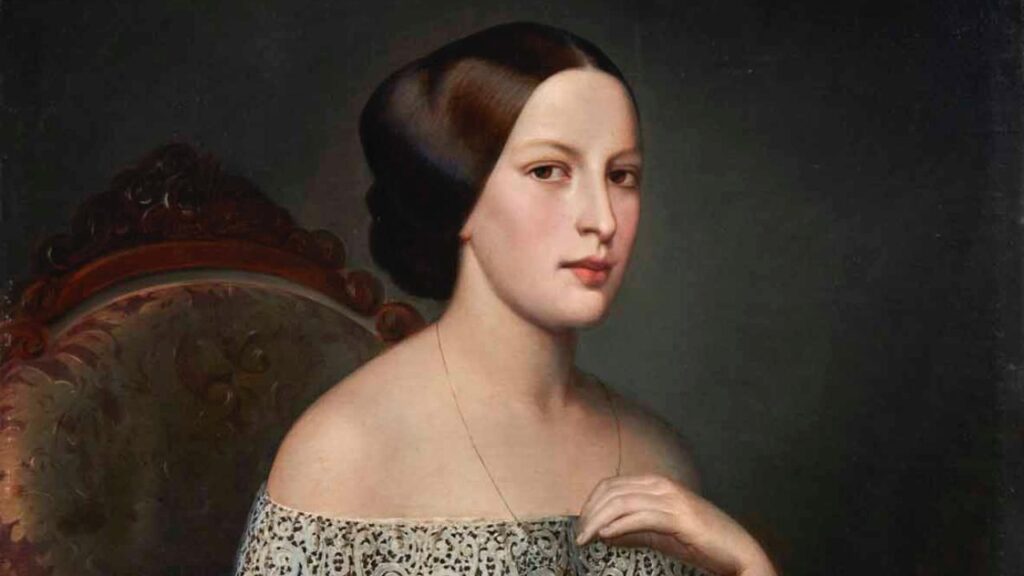 Felice Schiavoni: La baronessa Angela Reinelt, olio su tela, 88x70cm. Ca’ Pesaro – Galleria Internazionale d’Arte Moderna