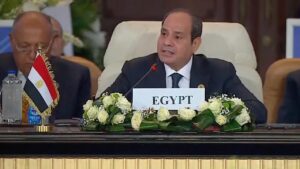 Il presidente dell’Egitto Abdel Fattah al Sisi, al summit della Pace - Ottobre 2023