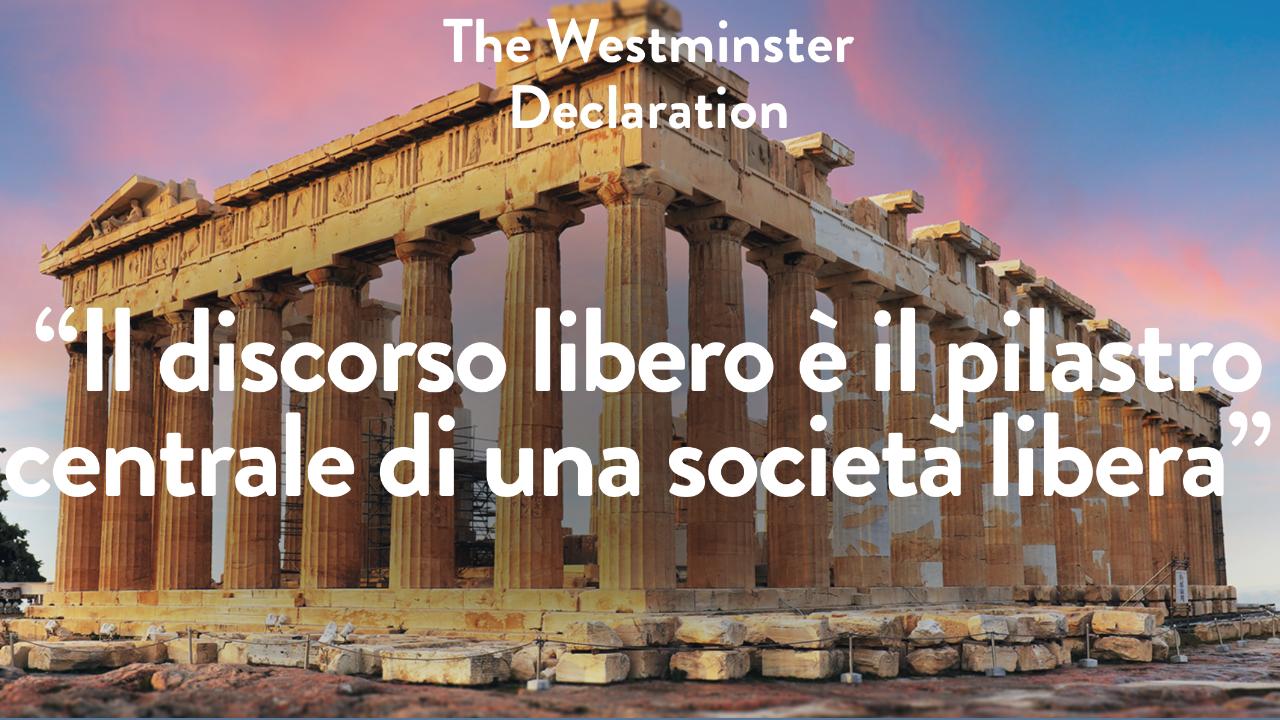 The Westminster Declaration manifesto per la libertà della stampa