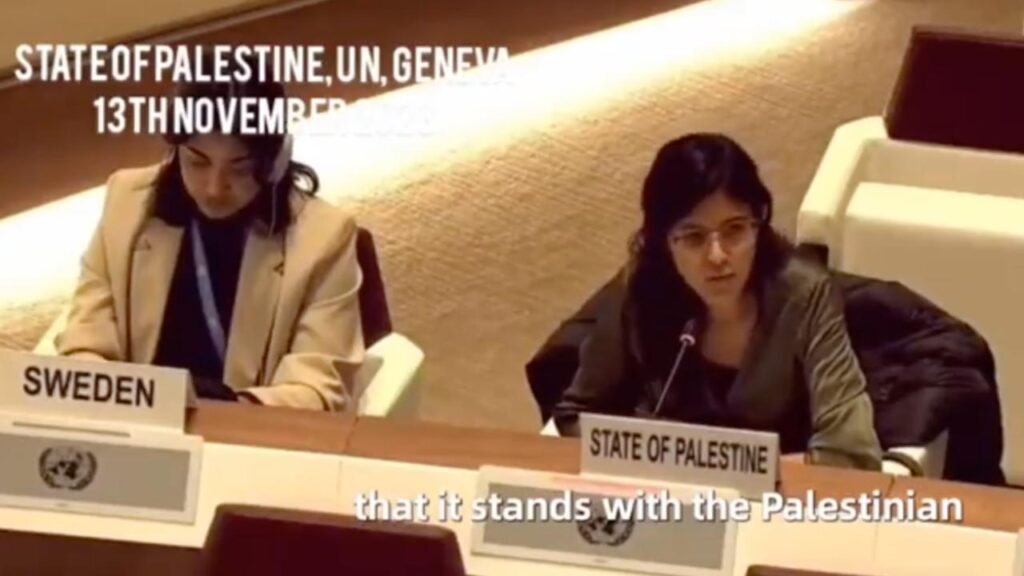 Rappresentate palestinese alle Nazioni Unite