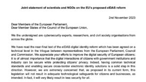 lettera 551 scienziati contro Id digitale europeo