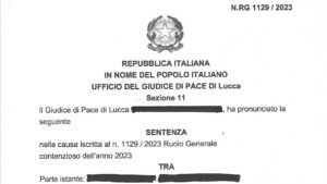 Annullata la multa per non aver chiesto il green pass e condannata la prefettura a pagare 800 euro, il Giudice di Pace di Lucca sentenza