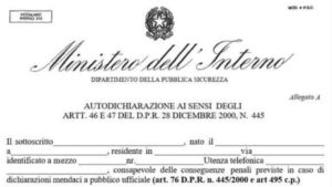 autocertificazione lockdown