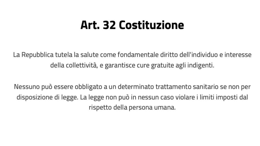 Art. 32 Costituzione