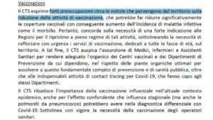 Il 17 aprile 2020 con le scuole chiuse il Cts ha "forti preoccupazioni" sul calo delle vaccinazioni pediatriche