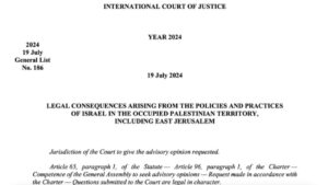 Corte Internazionale di Giustizia - Gaza - sentenza 19 luglio 2024