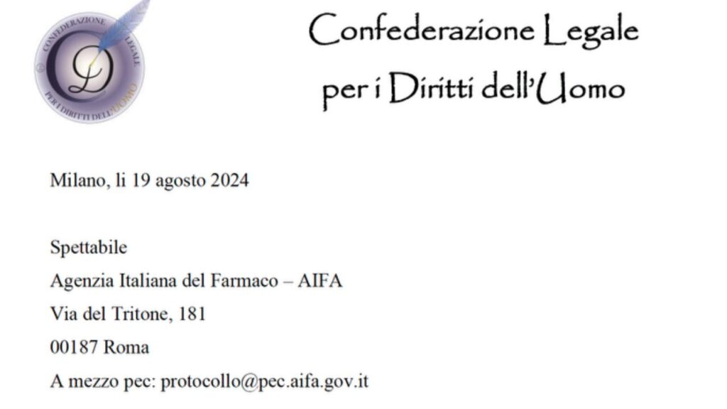 Per avere i rapporti farmacovigilanza dopo dicembre 2002 la Confederazione Legale per i Diritti dell’Uomo è costretta a fare un accesso agli atti - 19 agosto 2024