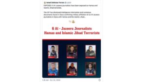 Israele dichiara "terroristi" e quindi obbiettivi da abbattere sei giornalisti di Al Jazeera