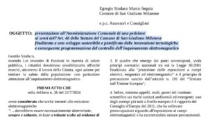 Petizione contro il 5G a Sab Giuliano Milanese