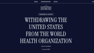Ordine esecutivo con cui gli Stai Uniti escono dall'Oms