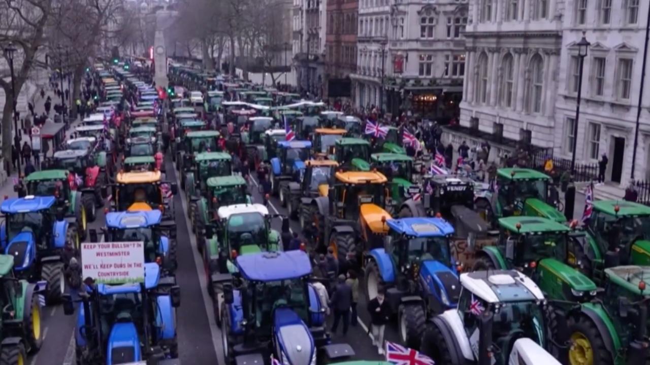 Londra protesta agricoltori contro la tassa di successione - 10 febbraio 2025